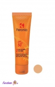 کرم ضد آفتاب رنگ متوسط فاقد چربی spf50 فرونیا حجم 50 میلی لیتر