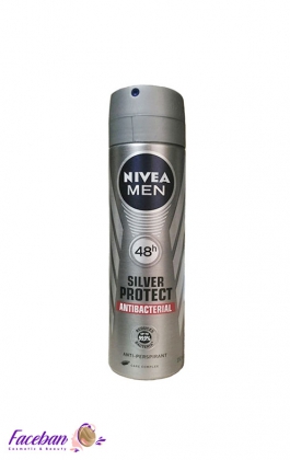 اسپری ضد تعریق مردانه نیوآ NIVEA مدل Silver Protect Antibacterial حجم 150 میل