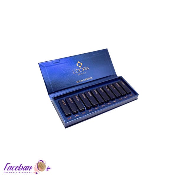 رژ-لب-جامد-نیمه-کوچک-لدورا-LDORA-جعبه-11-رنگی