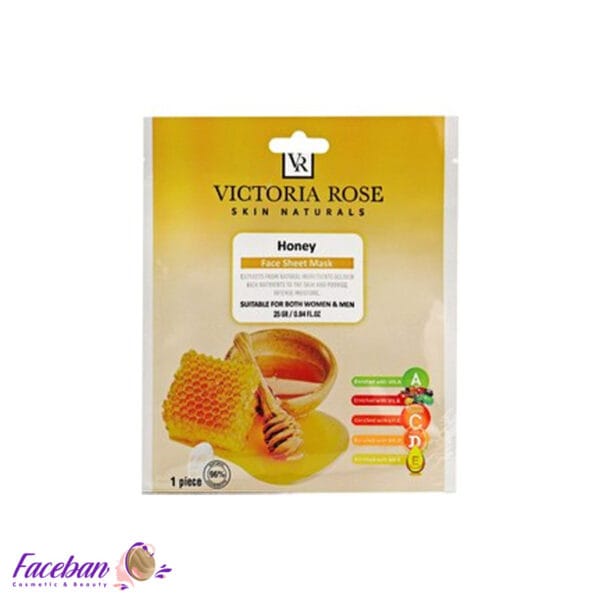ماسک-ورقه-ای-صورت-عسل-ویکتوریا-رز-VICTORIA-ROSE-حجم-25-میلی-گرم