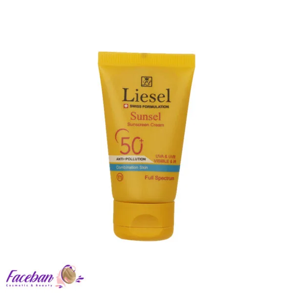 کرم-ضد-آفتاب-رنگی-SPF50-لایسل-LIESEL-مناسب-پوست-های-نرمال-تا-مختلط-مدل-T2-Sunsel-حجم-40-میلی-لیتر