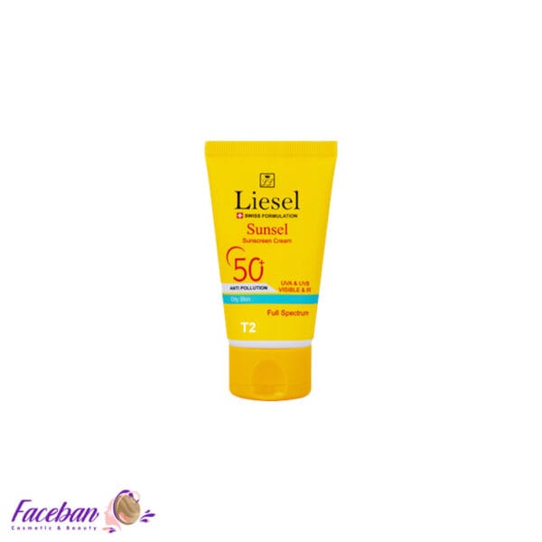 کرم-ضد-آفتاب-رنگی-SPF50-لایسل-LIESEL-مناسب-پوست-های-چرب-و-مستعد-آکنه-مدل-T2-Sunsel-حجم-40-میلی-لیتر